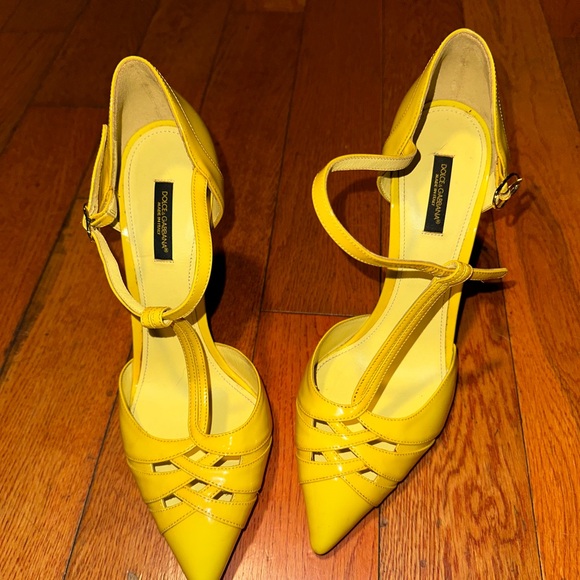 Dolce & Gabbana Shoes - Dolce & Gabbana Bright Yellow Heels